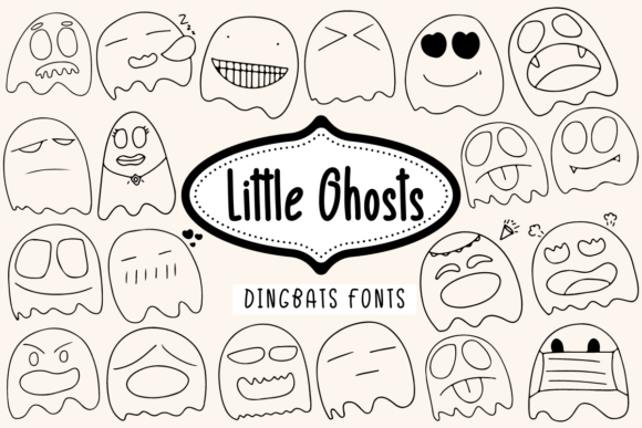 Little Ghosts: The Charming Dingbats Font for Whimsical Projects