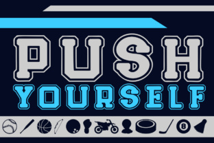 Push Yourself: A Sporty Font for Dynamic Design Projects