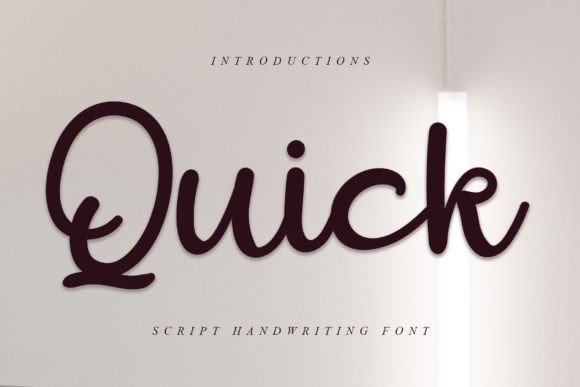 Quick: The Script Font That Brings Bold Energy to Your Designs