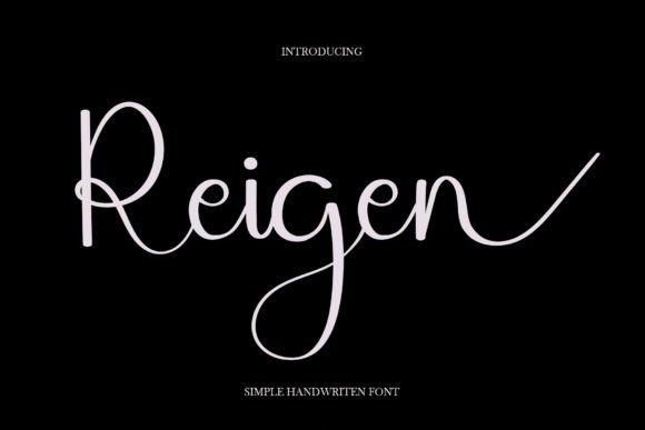 Reigen: A Handwritten Font That Brings Authenticity to Modern Design